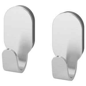 IKEA Brogrund Stainless Steel Hooks 2-Pack Bathroom Kitchen Closet‎